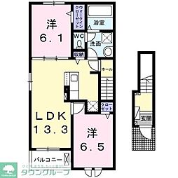 間取図画像 2LDK