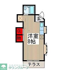 ニュールーミー ワンルームの間取図画像
