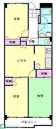 南与野ハイツ 3LDKの間取図画像