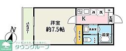 さいたま市北区宮原町4丁目アパート 1Kの間取図画像
