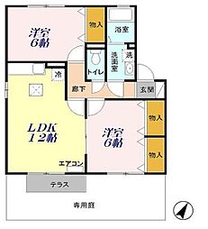 コートビビット 2LDKの間取図画像