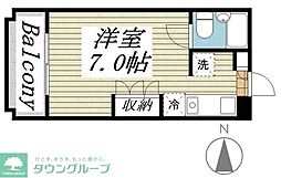 メゾン・ド・ミラベル ワンルームの間取図画像