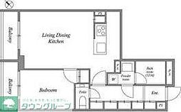 ACPResidence新江古田 1階1LDKの間取り