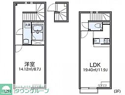 レオネクスト成宗 2階1LDKの間取り