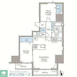 ＶＩＳＴＡ西早稲田 1101 11階2SLDKの間取り