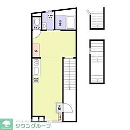 Ｋａｇｕｒａｚａｋａ　Ｔｅｒｒａｃｅ 3階ワンルームの間取り