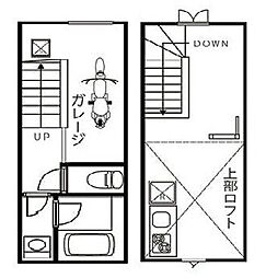 Ｆ−ｇａｒａｇｅ野方 1階1DKの間取り