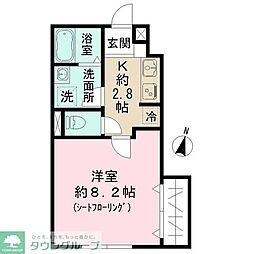 ルミナージュ（Ｌｕｍｉｎａｇｅ）新中野 102 1階1Kの間取り