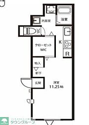 プラウド 102 1階ワンルームの間取り