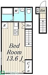 エスポアール中野 ワンルームの間取図画像