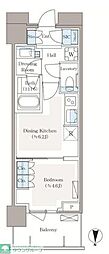 パークシティ中野ザタワーエアーズ 1DKの間取図画像