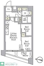 NOGATA RESIDENCE 2LDKの間取図画像