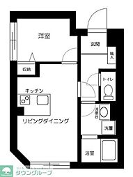 ES-Grande東中野 1LDKの間取図画像