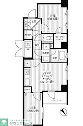 COSMOSREIDShinjukuYochomachi 2LDKの間取図画像