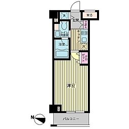 メゾンカルム西新宿 1Kの間取図画像