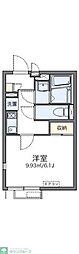 レオネクストKURIYAMA 1Kの間取図画像