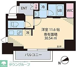 KCREST ワンルームの間取図画像