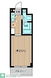 レヤーノ新宿 1Kの間取図画像