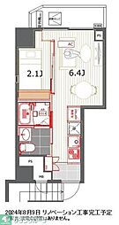 RESIDENCE西新宿SQUARE 1Kの間取図画像