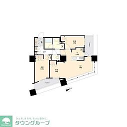 ザ・パークハウス西新宿タワー60 2LDKの間取図画像