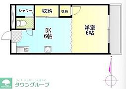 ヴィレッヂ1 1DKの間取図画像