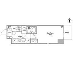BPRレジデンス西早稲田 1Kの間取図画像