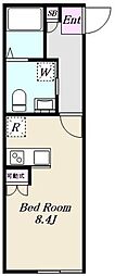 CielBleu中野坂上 ワンルームの間取図画像