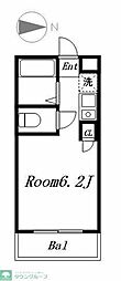 パティオ中野 ワンルームの間取図画像