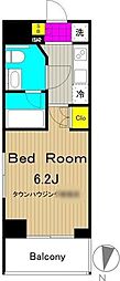プレール・ドゥーク北新宿4 1Kの間取図画像