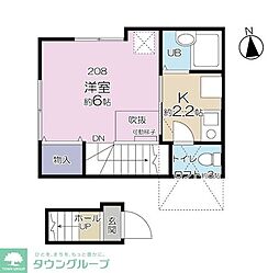 ロンディネ鷺ノ宮 1Kの間取図画像