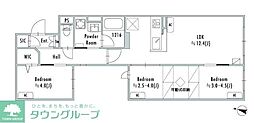 中野区鷺宮3丁目マンション 3LDKの間取図画像