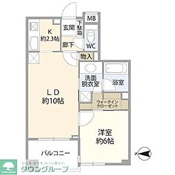 コンファーレ白鷺 1LDKの間取図画像