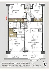 菊田ハイツ 3LDKの間取図画像