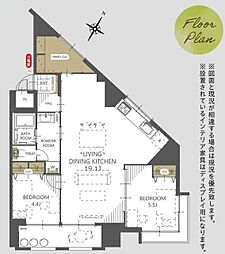 津田沼サニーマンション 2LDKの間取図画像
