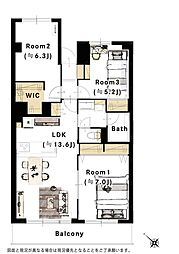 第3稲毛ハイツ28 3LDKの間取図画像
