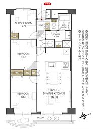 津田沼ハイツ 2SLDKの間取図画像