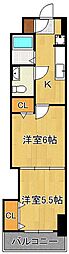 木下鉱産ビル 2Kの間取図画像