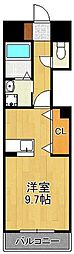 北九州市小倉北区片野3丁目マンション 1Kの間取図画像