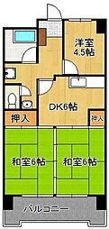 第8岡部ビル 3DKの間取図画像