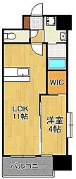 ワンプロジェクト三萩野 1LDKの間取図画像