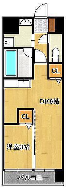 ルネッサンス21小倉東 ｜福岡県北九州市小倉北区片野新町1丁目(賃貸マンション1DK・9階・29.29㎡)の写真 その2