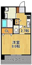 グラーツィア畠中  ｜ 福岡県北九州市小倉北区三萩野1丁目（賃貸マンション1K・6階・30.45㎡） その2