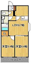 第25エルザビル  ｜ 福岡県北九州市小倉北区三郎丸3丁目（賃貸マンション2LDK・7階・51.57㎡） その2