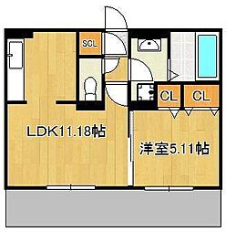 ラウンドシティ足原 1階