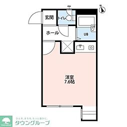 ＳＨＩＮＹ海神 102 1階ワンルームの間取り