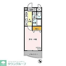 イマヴリューマンション 1階1Kの間取り