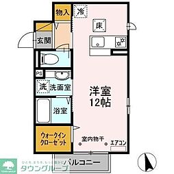 La Luce奏の杜 1階ワンルームの間取り