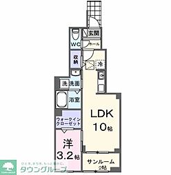 ＭＡＬＩＢＵ（マリブ） 1階1LDKの間取り