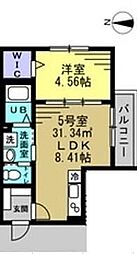 ＡＪ千葉寺003 3階1LDKの間取り