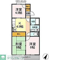 エクセル西船橋 2階3Kの間取り